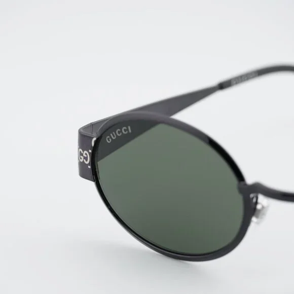 Gucci GG1854S 001 Sunglasses Ruthenium with GG Pattern Oval  display picture 2